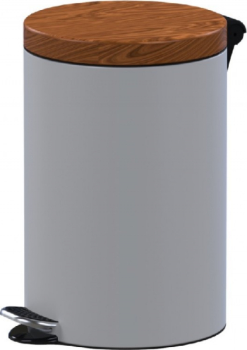 Cos menajer cu pedala Metal 5L Alb / Design Wood Studio Casa 