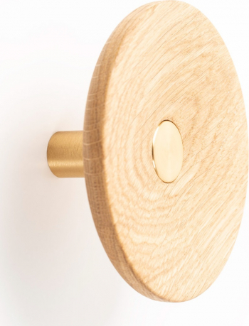 Agatatoare cuier Zoot finisaj alama intunecata periata cu stejar natur D 120 mm 