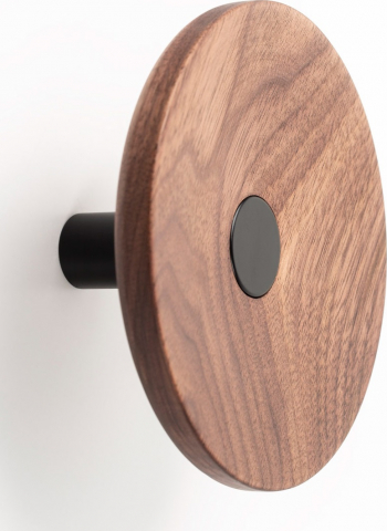 Agatatoare cuier Zoot finisaj negru mat cu nuc natur D 120 mm 