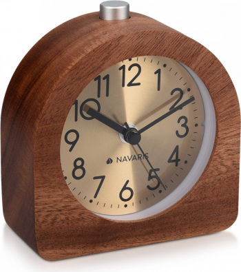 Ceas cu alarma analogic din lemn Snooze Retro 46228.18