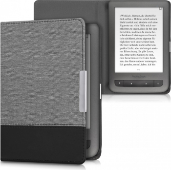 Husa pentru PocketBook Touch Lux 3 / Basic Lux / Basic Touch 2 Textil Gri 43344.22 