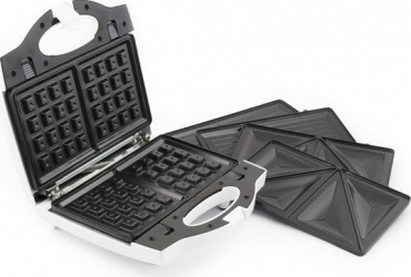 Sandwich maker Portadella 3in1 cu placi interschimbabile pentru waffe grill sau sandwich