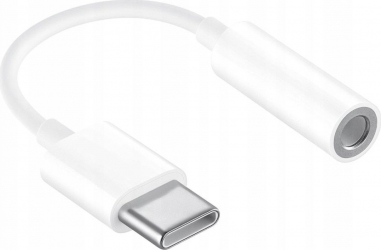 Adaptor audio USB-C la Jack 3.5mm Alb 