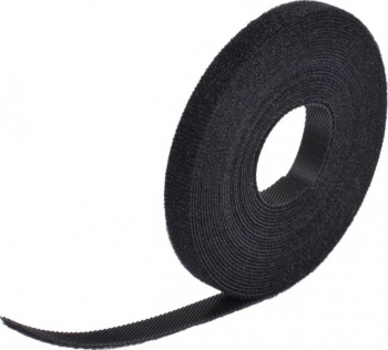 Banda cu arici velcro 1 cm x 5 m elSales ELS-BAV negru 