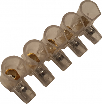 Conector Imbinare Cablu Morseta Diametru 2.5 mm Cu Surub Set 5 Poli Transparent