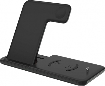Incarcator premium inteligent 4 in 1 wireless suporta incarcare a 4 dispozitive 3 platforme wireless si un dock lighting design modern