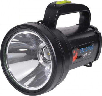 Lanterna elSales TD-3500 cu LED 100 W acumulator integrat negru