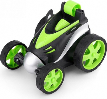 Masinuta cu telecomada Stunt car Monster Truck Rotatie 360 and deg scala 1 24 Galben cu negru 