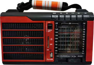 Radio elSales ELS-889 cu USB cititor card FM AM rosu 