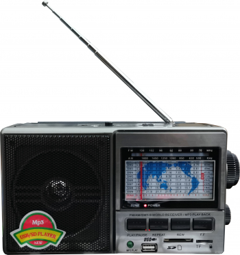 Radio portabil elSales ELS-901UR cu AM FM SW 1-9 player USB microSD acumulator integrat negru 