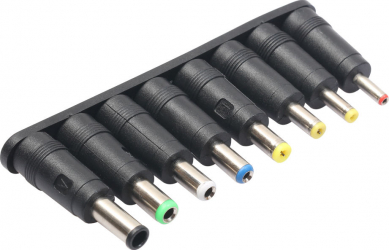 Set 8 Conectori Pentru Alimentare Laptop Negru 