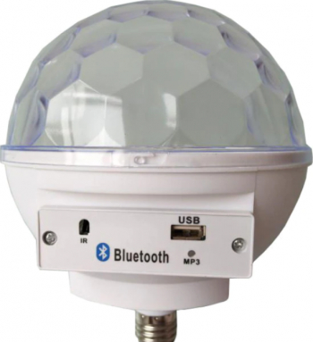 Bec LED cu dulie E27 crystal magic ball Bluetooth MP3 6W 