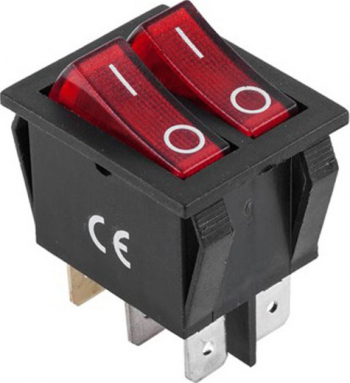 Buton comutator ON-OFF rosu 15A-250V 