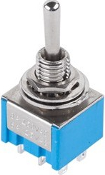 Buton Intrerupator basculant de metal ON/OFF 220V-6A 6 contacte 
