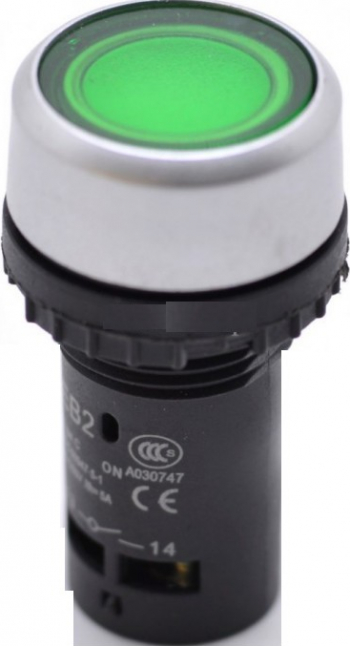 Buton motor prin apasare verde 