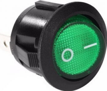 Buton stil intrerupator ON-OFF cu led verde 
