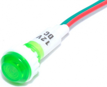 Indicator martor verde cu fir 12V 