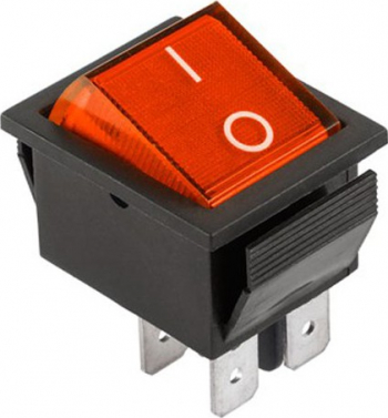 Intrerupator lat rosu cu 4 contacte 15A-250V 