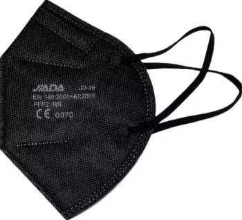 Masca protectie FFP2 model KN95 5 straturi BFE95 neagra 1 bucata certificare europeana CE 0370