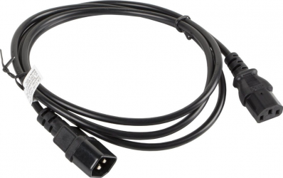 Cablu prelungitor de alimentare 1.8m Lanberg IEC 320 C13 la IEC 320 C14 10A negru 