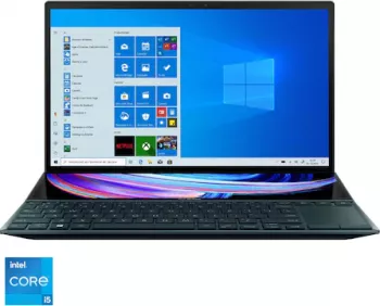 Ultrabook ASUS ZenBook Duo 14 UX482EG Intel Core (11th Gen) i5-1135G7 512GB SSD 8GB MX450 2GB FullHD Win10 Pro T.il. Celestial Blue