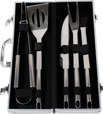 Set accesorii 5 piese gratar cu diplomat de aluminiu / 844 