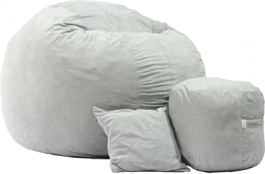 King Size XL + Otoman + Perna decorativa - Light Mint Gama Premium umplut cu fulgi de burete memory mix 