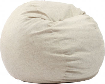 Fotoliu King Size - Beige Brulee Gama Premium Rustic umplut cu fulgi de burete memory mix 
