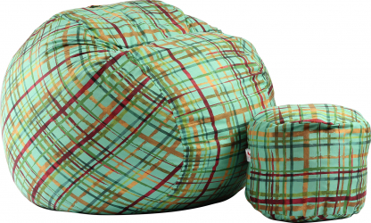 Fotoliu King Size cu Otoman Over the Ocean Gama Premium Textil umplut cu fulgi de burete memory mix 