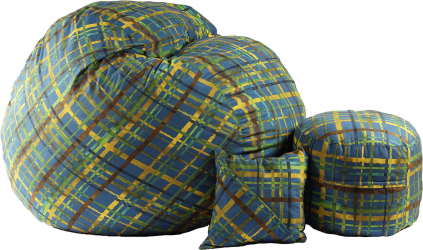 Fotoliu King Size Otoman cu Perna decorativa Day in The Park Gama Premium Textil umplut cu fulgi de burete memory mix 