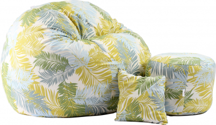Fotoliu King Size Otoman cu Perna decorativa La Umbra Palmierului Gama Premium Textil umplut cu fulgi de burete memory mix 