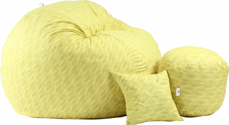 Fotoliu King Size Otoman cu Perna decorativa LuLuLemon Gama Premium Textil umplut cu fulgi de burete memory mix 