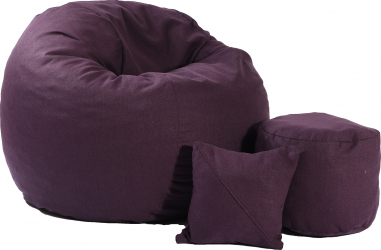 Fotoliu King Size otoman si perna decorativa Fancy Purple Gama Premium Textil umplut cu fulgi de burete memory mix 