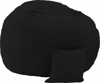 Fotoliu King Size + Perna decorativa - Eerie Black Gama Premium umplut cu fulgi de burete memory mix 