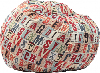 Fotoliu King Size - Scrabble Gama Premium Rustic High umplut cu fulgi de burete memory mix 