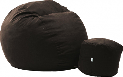 Fotoliu King Size si otoman Dark Chocolate Gama Premium Textil umplut cu fulgi de burete memory mix 