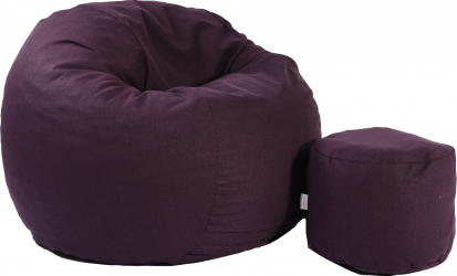 Fotoliu King Size si otoman Fancy Purple Gama Premium Textil umplut cu fulgi de burete memory mix 