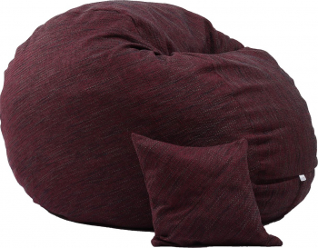 Fotoliu Set King Size + Perna decorativa - Black Wine Gama Premium Rustic umplut cu fulgi de burete memory mix 