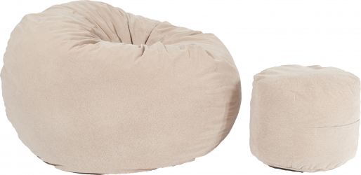 King Size + Otoman - Beige Gama Plush Honey umplut cu fulgi de burete memory mix and reg 