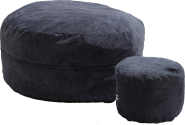 King Size + Otoman - Dusty Blue Gama Plush Honey umplut cu fulgi de burete memory mix and reg 