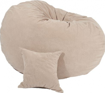King Size + Perna decorativa - Beige Gama Plush Honey umplut cu fulgi de burete memory mix and reg 