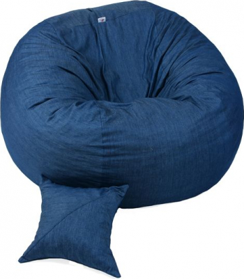 King Size + Perna decorativa - Blue Denim Gama Savana umplut cu fulgi de burete memory mix and reg 