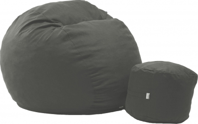 Fotoliu King Size + Otoman - Moon Grey Gama Premium umplut cu fulgi de burete memory mix 