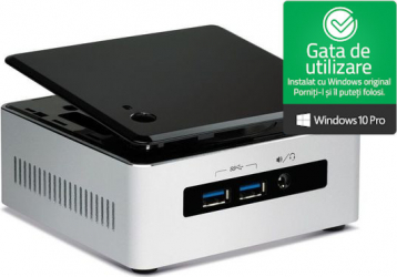 Calculator Intel NUC Core i5-5300U 2 3Ghz 8GB 128GB SSD 2x conector mini-display USB 3.0 Refurbished Win10 PRO