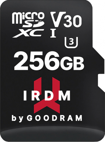Card De Memorie Goodram IR-M3AA-0640R12 IRDM Micro SDXC 64GB UHS-I U3 V30 Adaptor Negru