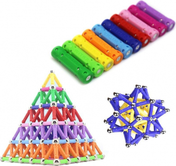 Set constructie magnetic 3D 230 piese joc educativ creativ varsta 6+ ProCart