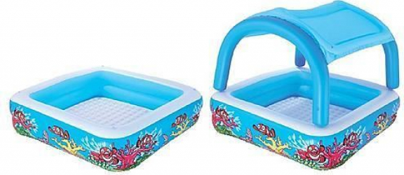 Piscina copii Bestway and reg 52192 1.47x1.47 m cu acoperis gonflabila 