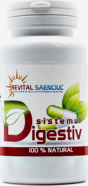 Sistem Digestiv 120 capsule produs naturist pentru afectiuni ale sistemului digestiv Revital Saenciuc 