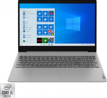 Laptop Lenovo IdeaPad 3 15IIL05 Intel Core (10th gen) i5-1035G1 256GB SSD 8GB FullHD Win10 T. Ilum. Platinum Grey