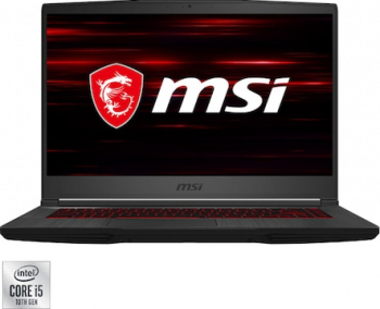 Laptop Gaming MSI GF65 Thin 10SER-1233XRO Intel Core (10th Gen) i5-10300H 512GB SSD 8GB RTX2060 6GB FullHD 144Hz Tast. iluminata Black